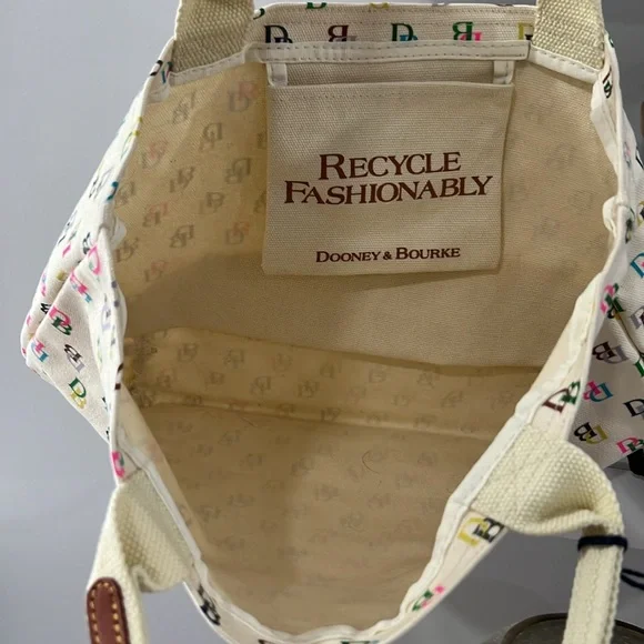 Dooney & Bourke It Medium Recycled Tote - New - Vintage - Picture 9 of 15